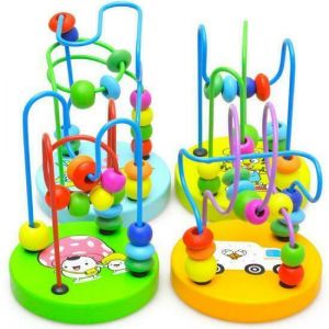 משחקים & צעצועים משחקים ילדים מעץ חרוזים סביב תינוק חרוזים אינטראקטיביים צעצועים חינוכיים מוקדמים מתנות לילדים חדש